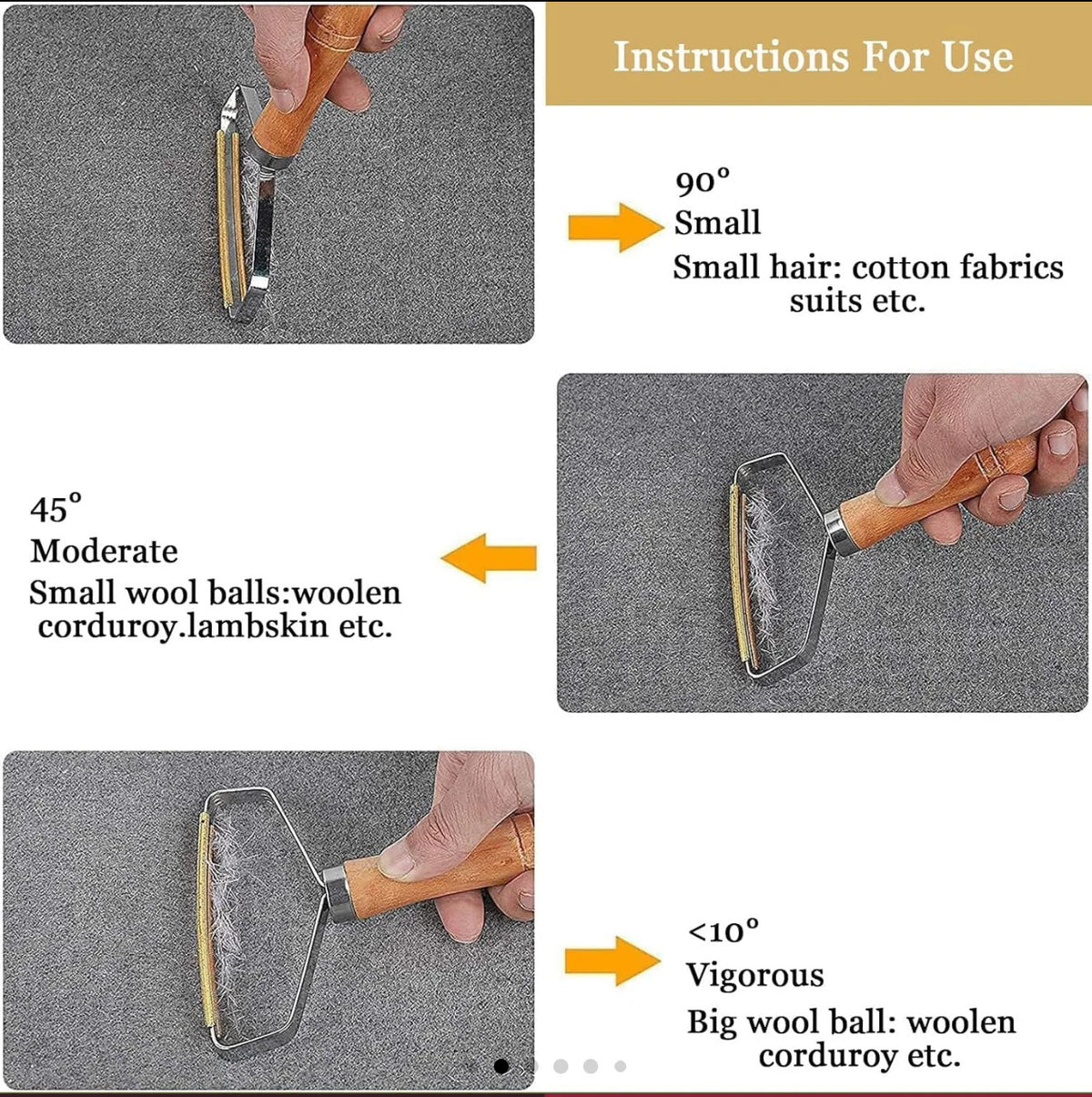 Lint remover, Pet hair remover,Fuzz remover, Carpet scraper, Hair remover for Clothes & Pets