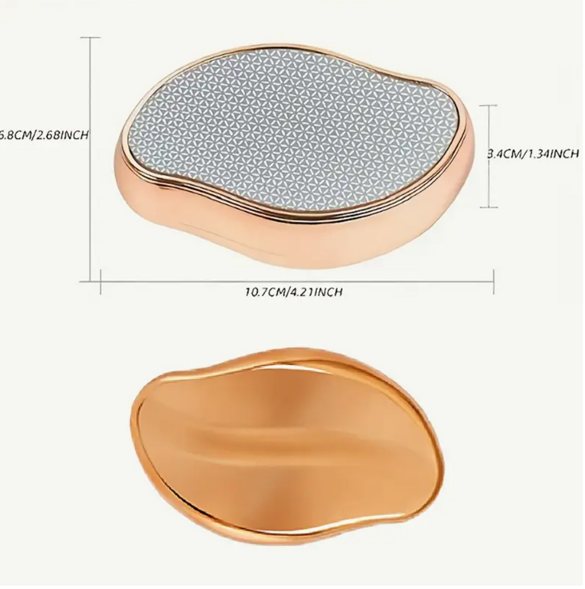 Crystal hair remover tool for men and women, waterproof, reusable, in blue, pink, golden beige, or purple, easy to use exfoliating device.