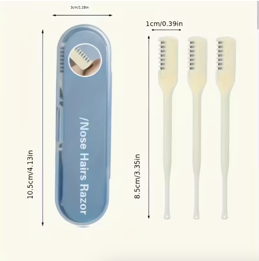 6PCS Gentle & Painless Nose Hair Trimmer Set – 360° Rotating Dual-Head Facial Hair Removal Tool
