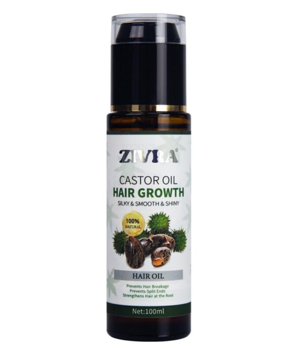 Pure \& Natural *ZIVRA* Hair Growth Oil With Castor Oil for Healthy Shiny Hair