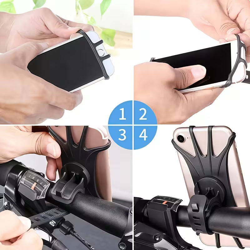 Bicycle Phone Holder – 360° Rotating Shockproof Handlebar Mount for Smartphones