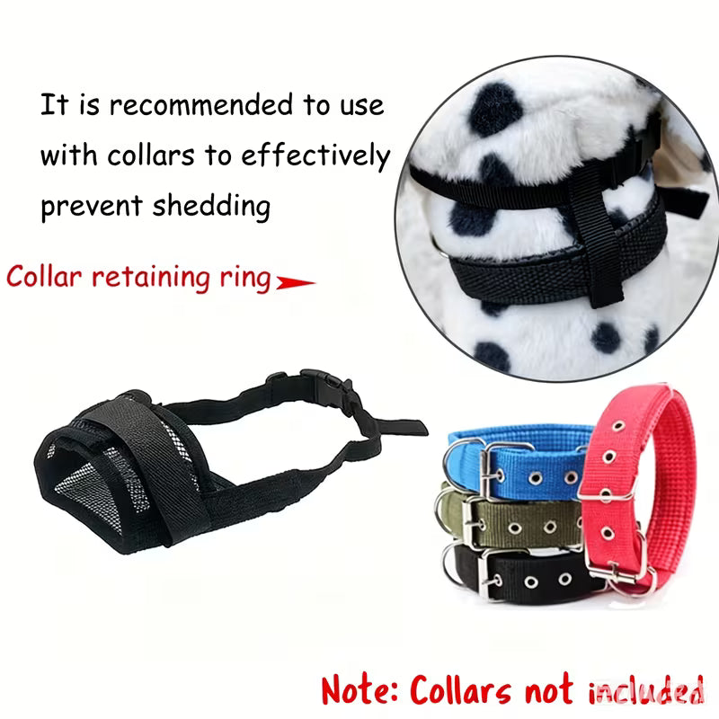 Adjustable Soft Dog Muzzle – Breathable Mesh Training Muzzle for Everyday Pet Management