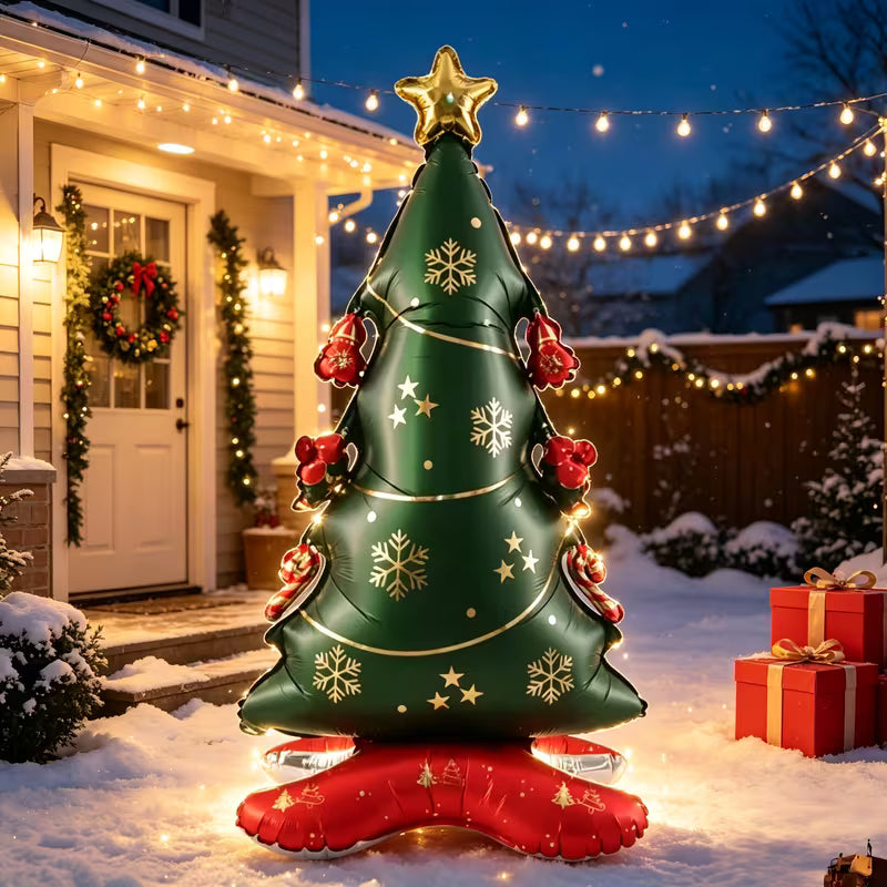 1pc Large Standing Christmas Tree Shaped Party Balloon – Christmas & New Year Decoration