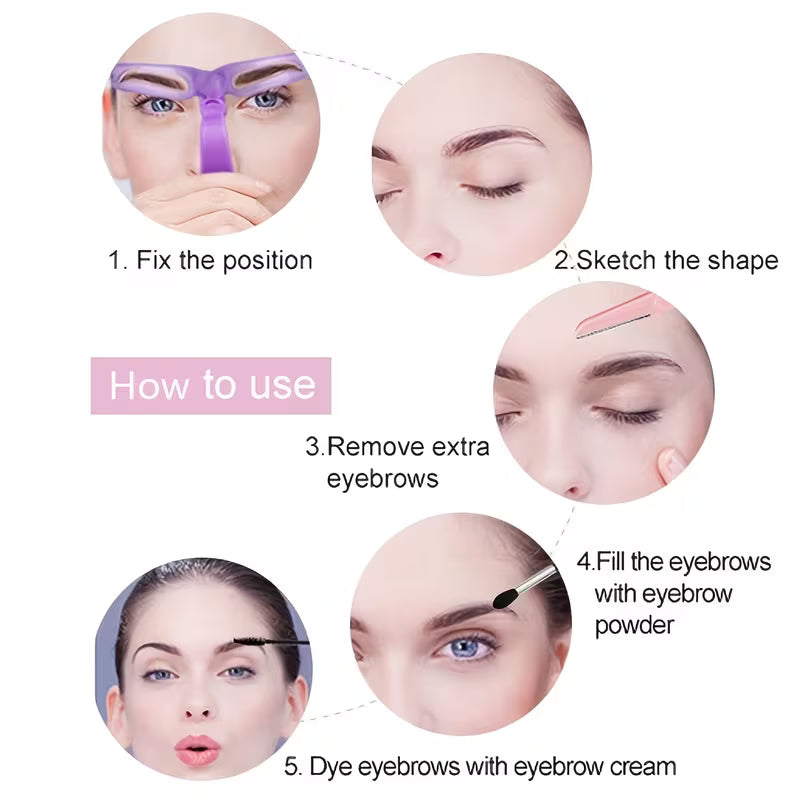 1 Set of 8 Eyebrow Shape Templates – Eyebrow Shaping Tools for Makeup Application