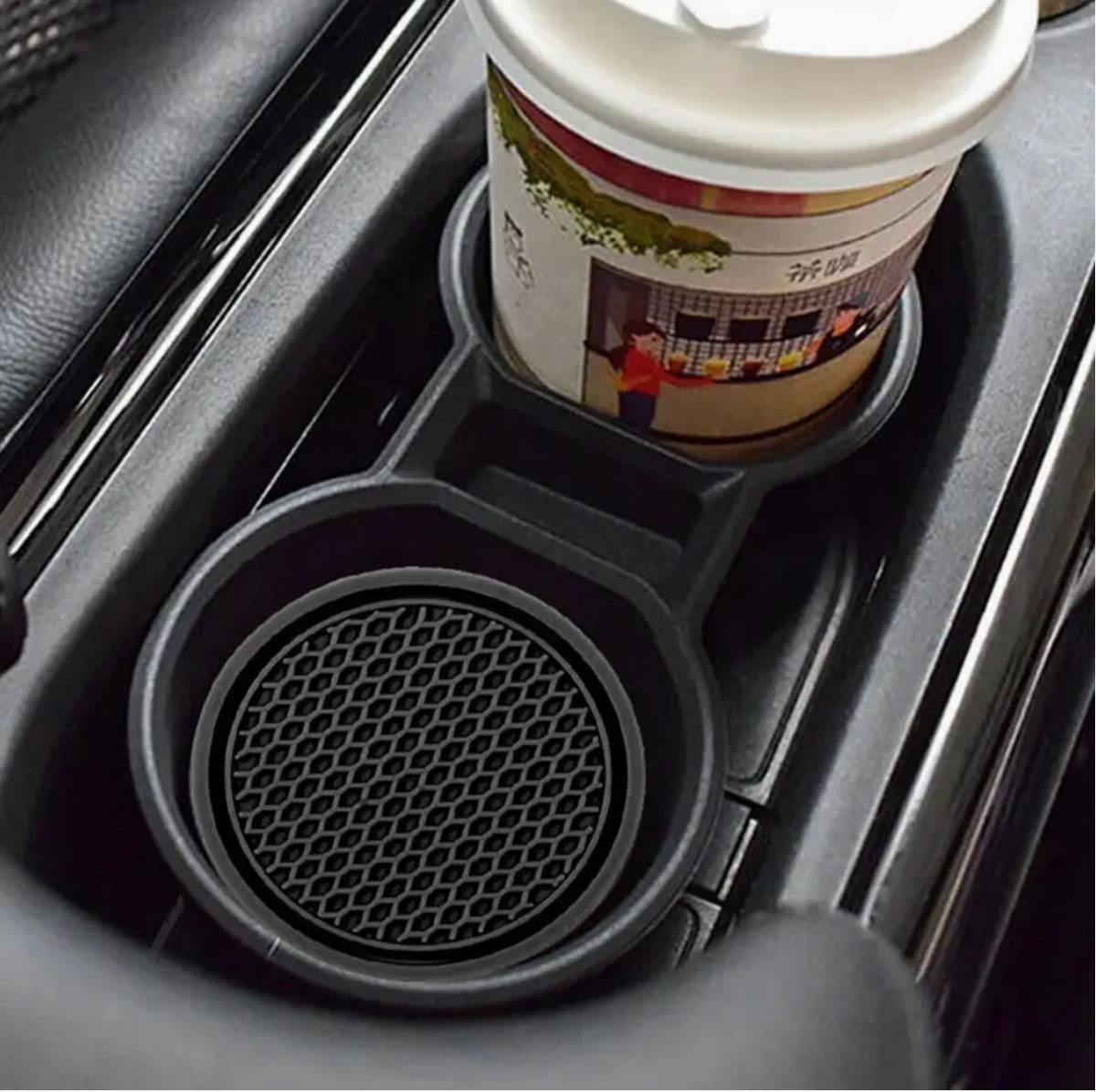 2pcs Car Water Cup Base – Non-Slip Mat for Car Cup Holders | Interior Decoration & Spill Protection