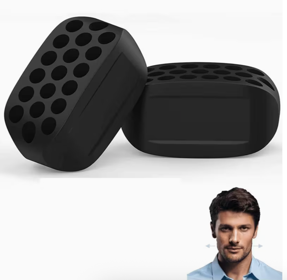 2PCS Silicone Jawline Trainer – Facial Muscle Exerciser for Toning & Relaxation