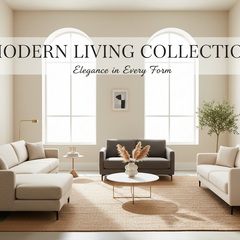 Modern and comfortable sofas in a stylish living room setting