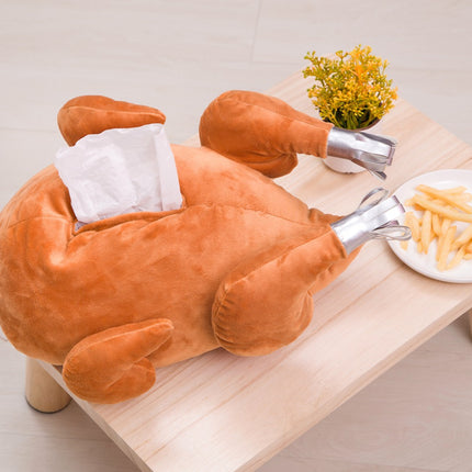 Turkey Tissue Box with Pillow and Blanket Set
