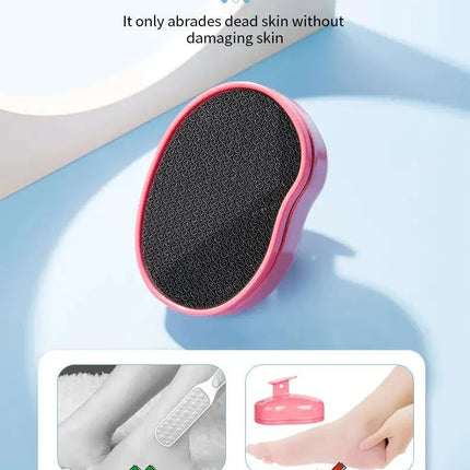 Crystal Nano Glass Hair Remover with grindstone head for painless, reusable hair removal on various body areas