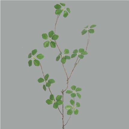 Guanyin Lotus Leaf minimalist faux green plant decor branch 90cm tall with vibrant silk leaves