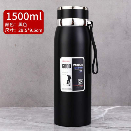 Stainless Steel Insulated Tea Cup 1000ml with vacuum insulation and leak-proof lid for outdoors