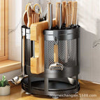 Stone black rotating metal tool holder