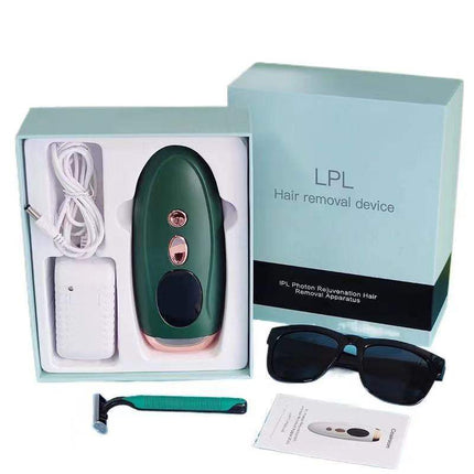 Sapphire Shaving Tool for ice-sensitive and painless skin treatment with adjustable energy and LCD display