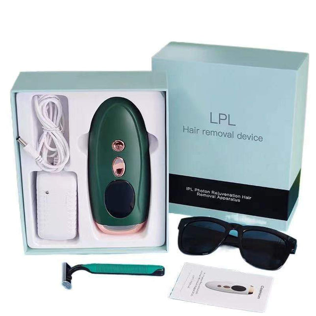 Sapphire Shaving Tool for ice-sensitive and painless skin treatment with adjustable energy and LCD display