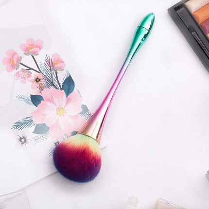 Rose Gold Pink Makeup Brush with soft bristles and stylish goblet handle
