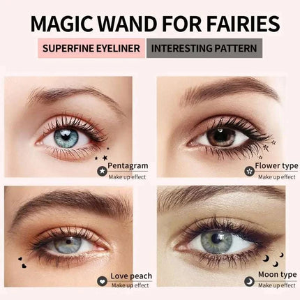 Eyeliner Stamp Wingliner waterproof smudge-proof gel pen with heart-shaped stamp for precise winged eyeliner look