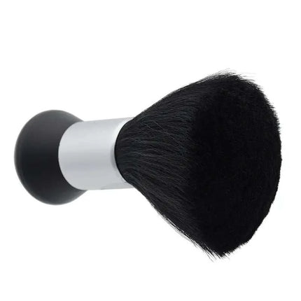 Black neck duster brush with soft nylon bristles and durable plastic handle for hair cutting and cleaning