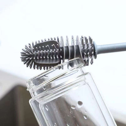 Long Handle Cup Brush with silicone head for cleaning cups and bottles