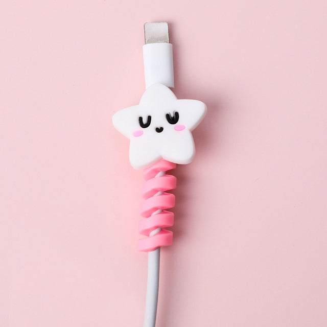 Cartoon Spiral USB Cable Protector and Organizer Bobbin
