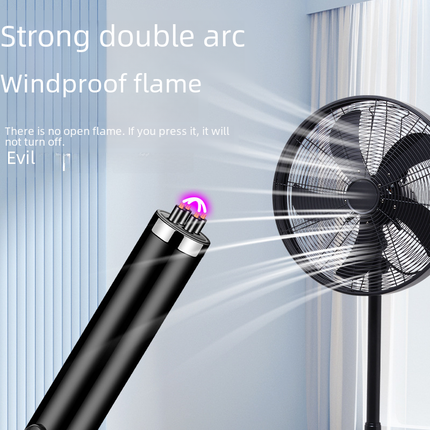 JL890 Dual Arc Windproof Lighter rechargeable kitchen device with USB port and LED indicator