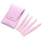 Pink set of 4 pieces (including leather bag)