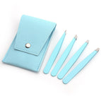 Blue set of 4 pieces (including leather bag)