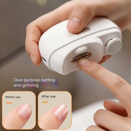 Electric Nail Grinder for Kids in white, pink, and purple with Type-C charging and silent operation
