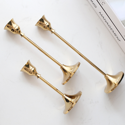 Elegant Vintage Gold Candle Holder