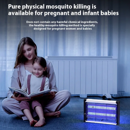 Indoor electric fly and mosquito killer lamp with triple-tube fluorescent technology for chemical-free indoor insect control