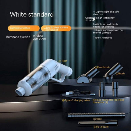 Compact handheld wireless vacuum cleaner with blower function for home and car cleaning