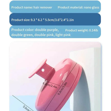 Crystal Nano Glass Hair Remover with grindstone head for painless, reusable hair removal