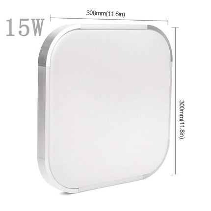 15W LED Square Light 9105 H979 white ceiling lamp with PMMA shade and aluminum base providing bright, energy-efficient illumination