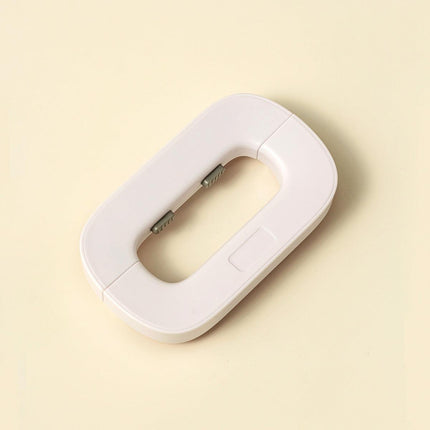 Refrigerator lock in white and gray for cabinet safety and childproofing