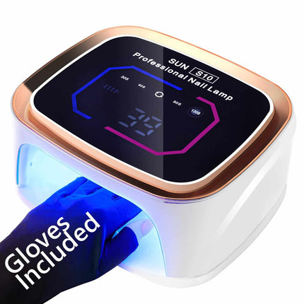 LimeGirl Cordless Nail Lamp for Gel X Professional LED UV Nail Curing Lamp for Gel Nail Polish Fast Nail Dryer with 4 Timers & Sensor Rechargeable U V Lights for Gel Nails at Salon & Home (White)