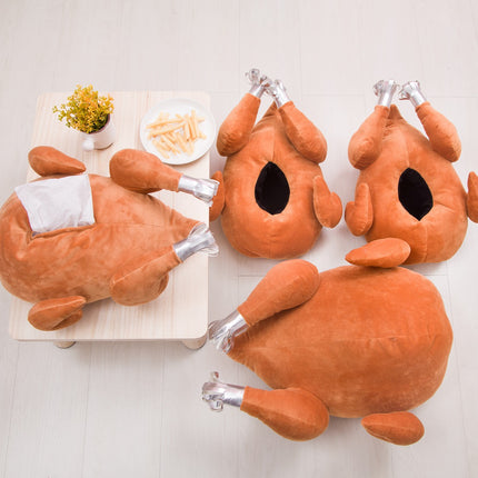 Turkey Tissue Box with Pillow and Blanket Set