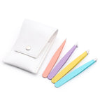 Color set of 4 pieces (including leather bag)