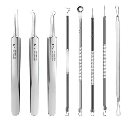 Stainless Steel Acne Clip precision pimple extraction tool set with storage box