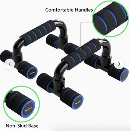 Pushup Bars Stands Handles Set for Men & Women – Cushioned Foam Grip Push Up Bars