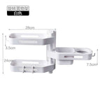 Rotating Hair Dryer rack White