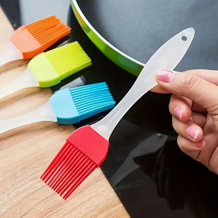 Silicone Oil Brush for Cooking – Heat-Resistant, Non-Shedding Multi-Color Basting Brush | Perfect for Grilling, Baking, Pancakes & Home Use | Durable Kitchen Utensil & Culinary Tool
