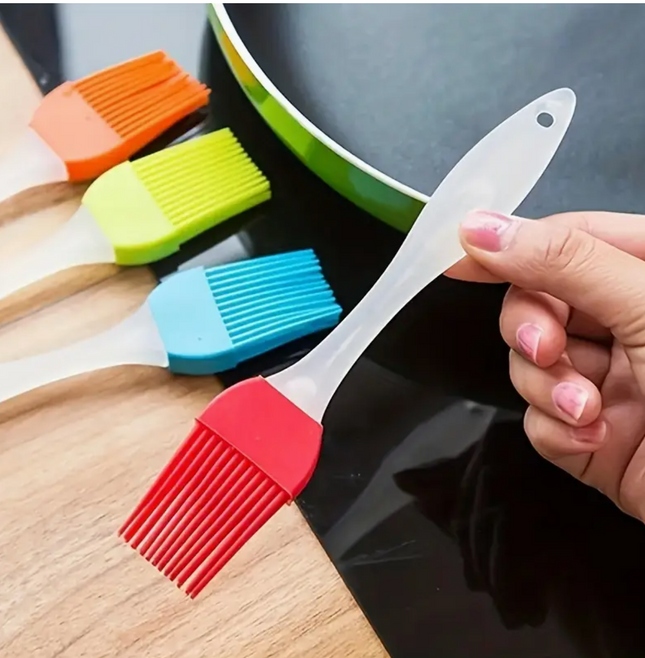 Silicone Oil Brush for Cooking – Heat-Resistant, Non-Shedding Multi-Color Basting Brush | Perfect for Grilling, Baking, Pancakes & Home Use | Durable Kitchen Utensil & Culinary Tool