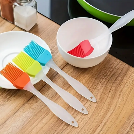 Silicone Oil Brush for Cooking – Heat-Resistant, Non-Shedding Multi-Color Basting Brush | Perfect for Grilling, Baking, Pancakes & Home Use | Durable Kitchen Utensil & Culinary Tool