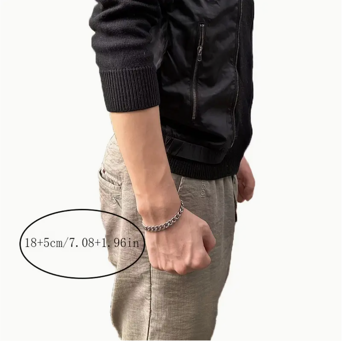 Stainless Steel Cuban Link Chain Bracelet for Men – Hip Hop High Street Style Accessory | American Hip Hop Cool Couple Jewelry