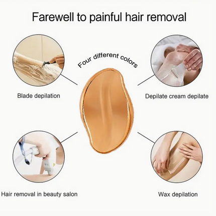 Crystal hair remover tool for men and women, waterproof, reusable, in blue, pink, beige, or purple, exfoliates skin gently.