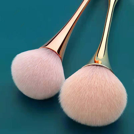 Rose Gold Pink Makeup Brush set with elegant goblet handle and soft bristles for flawless beauty application