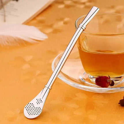 Reusable stainless steel colorful drinking straw with filter for eco-friendly sipping