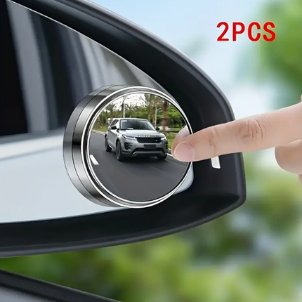 HD Blind Spot Mirror – 360° Wide-Angle Convex Rearview Mirror | Easy Installation & Enhanced Driving Safety