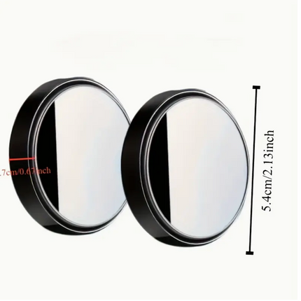 HD Blind Spot Mirror – 360° Wide-Angle Convex Rearview Mirror | Easy Installation & Enhanced Driving Safety