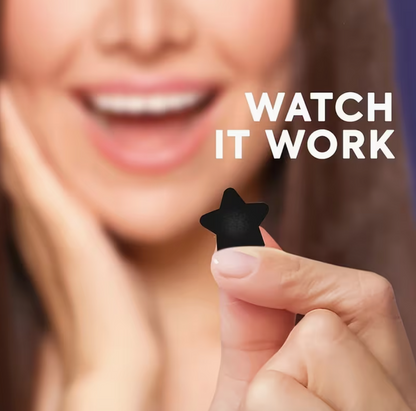 Set of 160 black pimple covers for sensitive skin, alcohol-free, fragrance-free, pore-cleansing acne patches in sleek packaging.