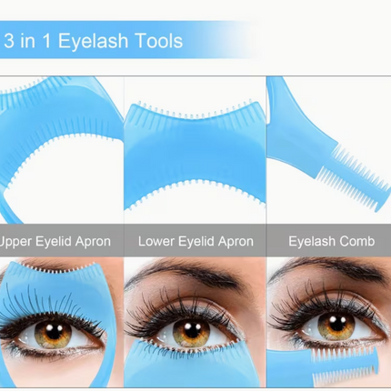 Eyelash Makeup Auxiliary Tool – Mascara Guard & Lash Comb  Upper & Lower Lash Guide • Dual-Sided Comb • Smooth Edges • Lightweight & Compact Makeup Accessory